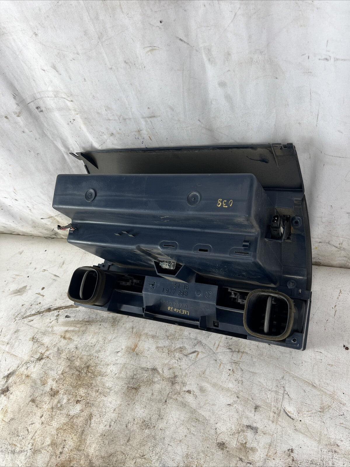 BLUE BMW e36 sedan coupe glove box compartment storage 91-93 1977398 With Vents