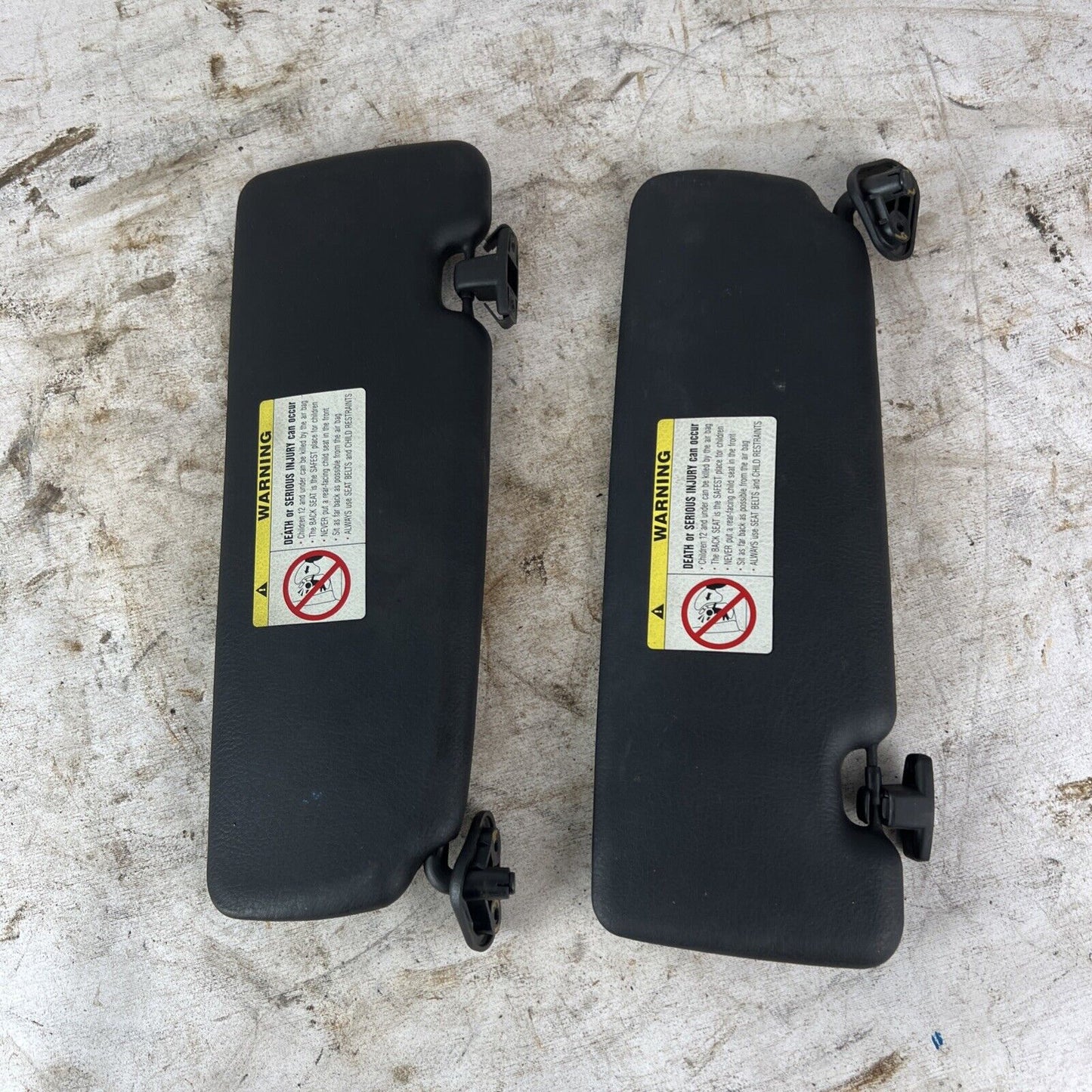 🥇01-06 BMW E46 3-SERIES CONVERTIBLE SET OF 2 FRONT LEFT & RIGHT SUN VISOR OEM