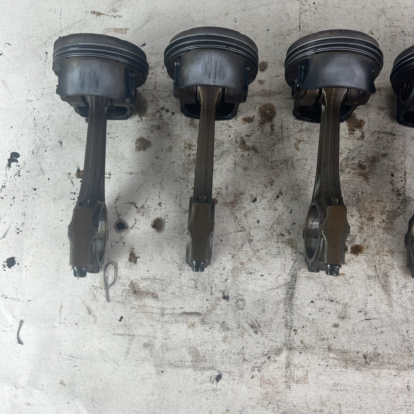 BMW E36 M52B28 Set of 6 Engine Pistons & Connecting Rods 2.8L #040