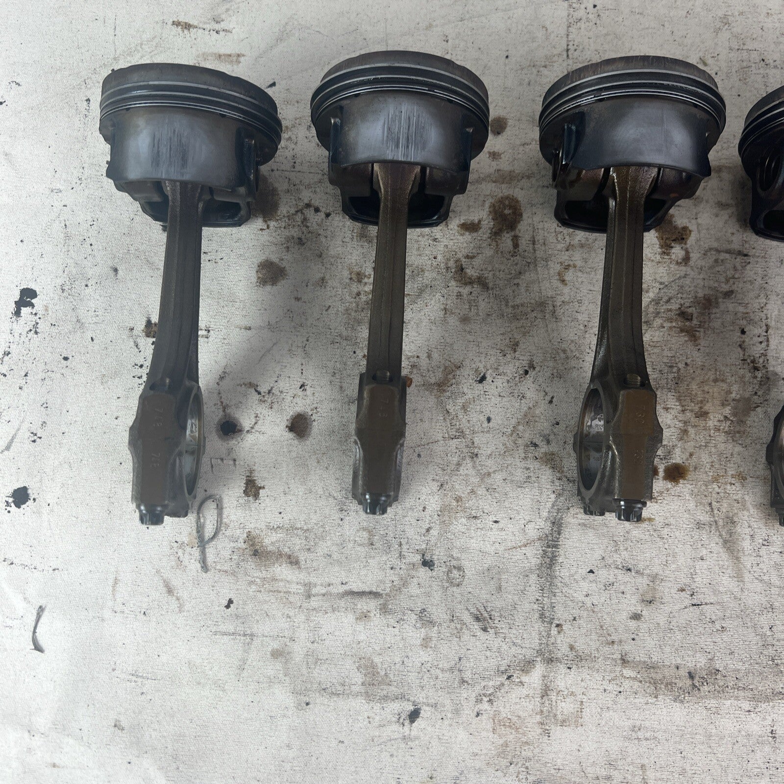 BMW E36 M52B28 Set of 6 Engine Pistons & Connecting Rods 2.8L #040