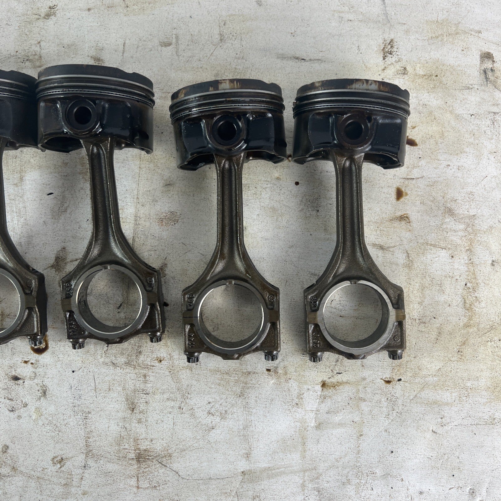 BMW E36 M52B28 Set of 6 Engine Pistons & Connecting Rods 2.8L #063
