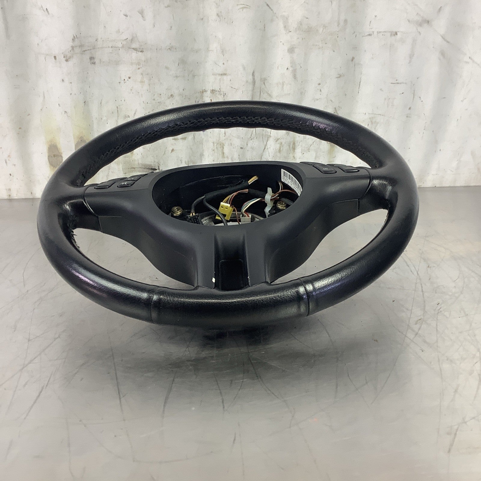 BMW E46 325Ci 330i OEM Sport 3 Spoke Multi Function Steering Wheel Black Leather