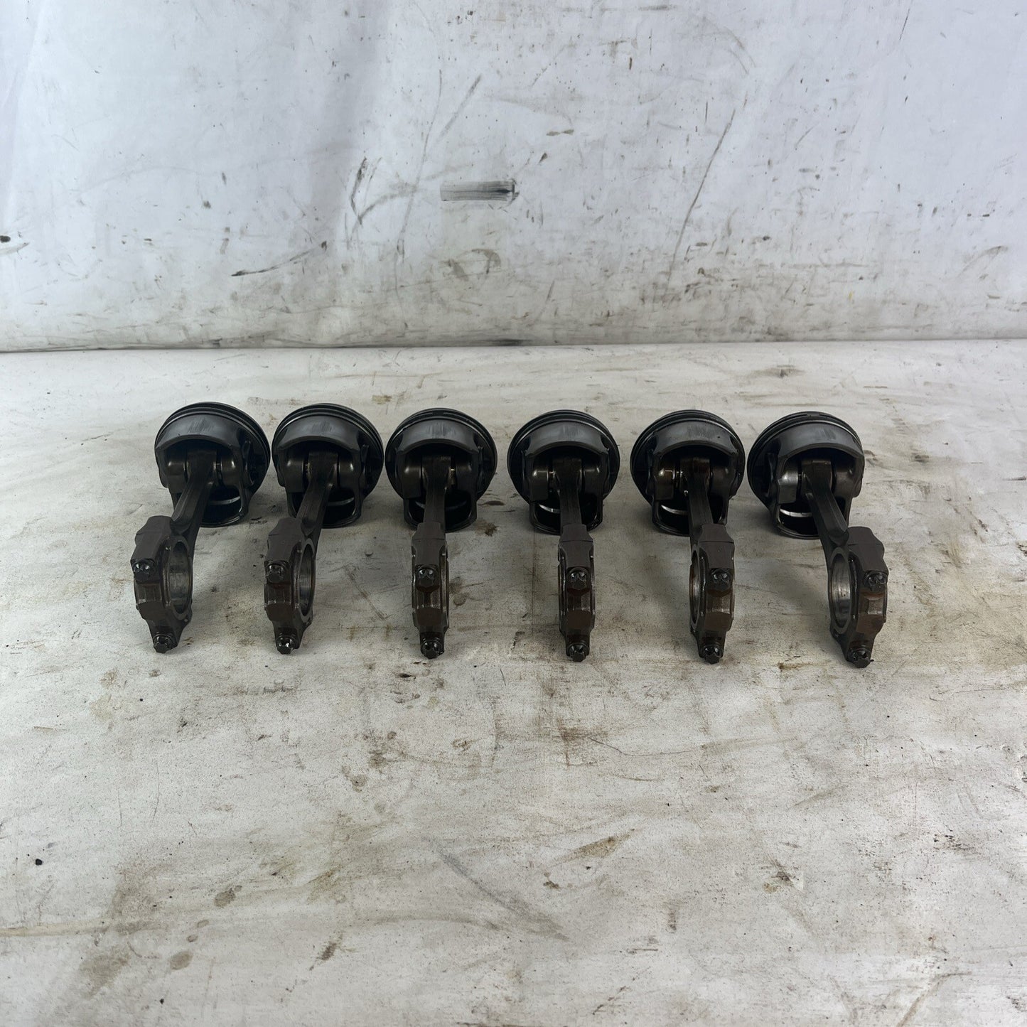 BMW E36 M52B28 Set of 6 Engine Pistons & Connecting Rods 2.8L #063