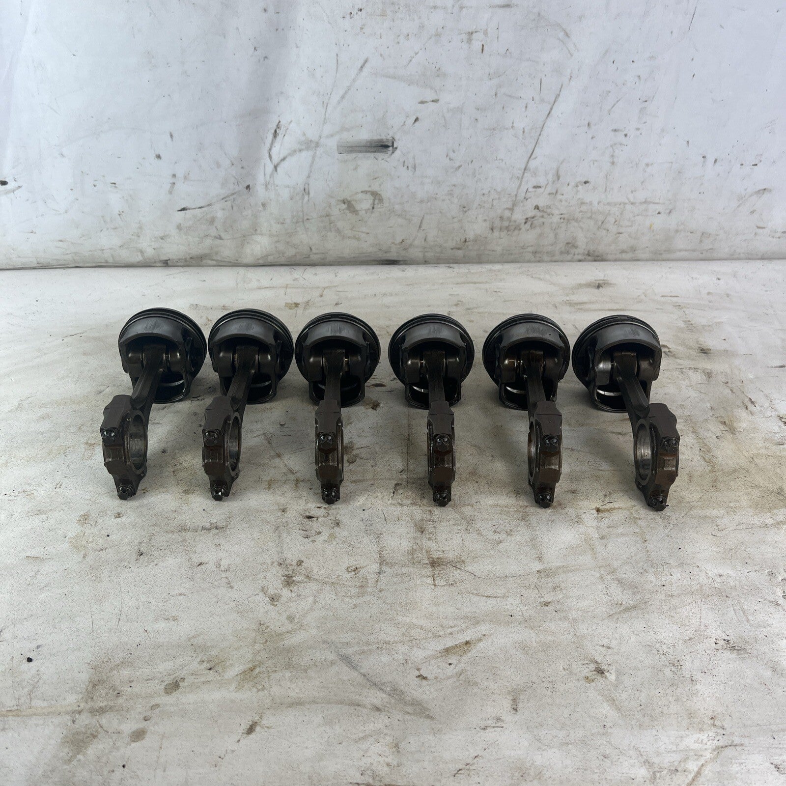 BMW E36 M52B28 Set of 6 Engine Pistons & Connecting Rods 2.8L #063
