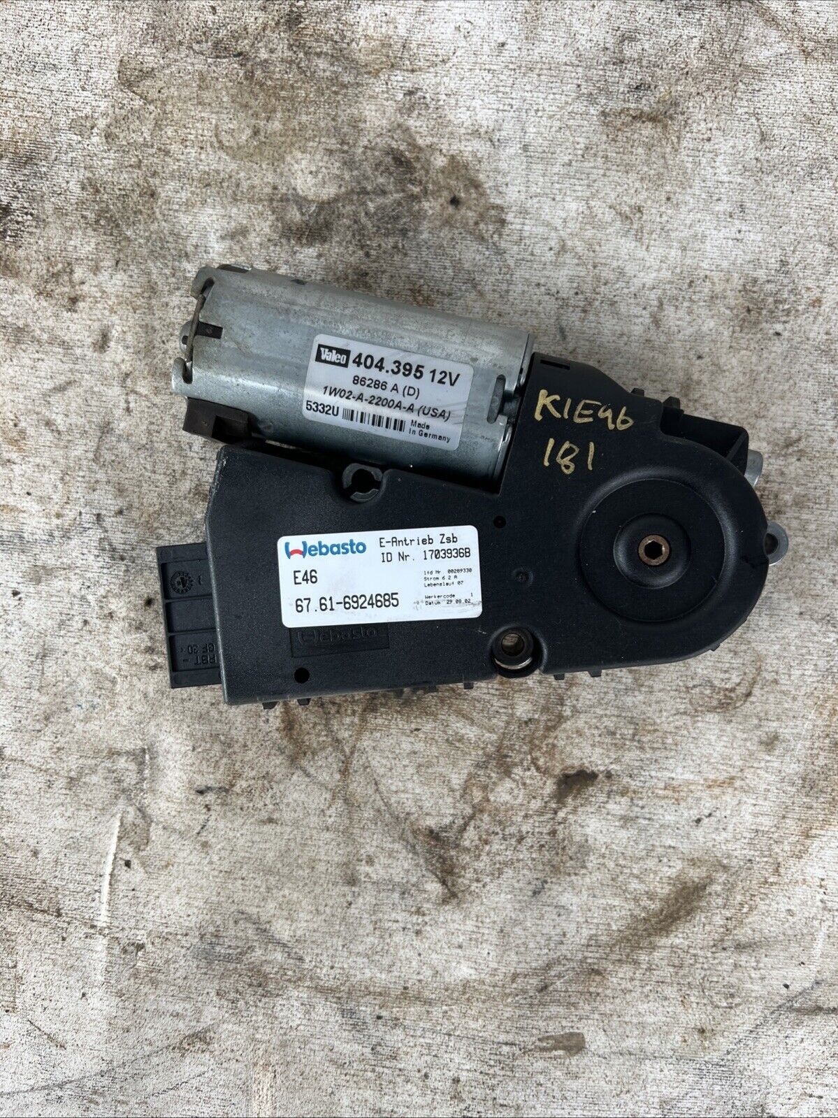 95-06 BMW E46 3/7 Series Power Sunroof Sliding Drive Motor Unit W/ Module OEM