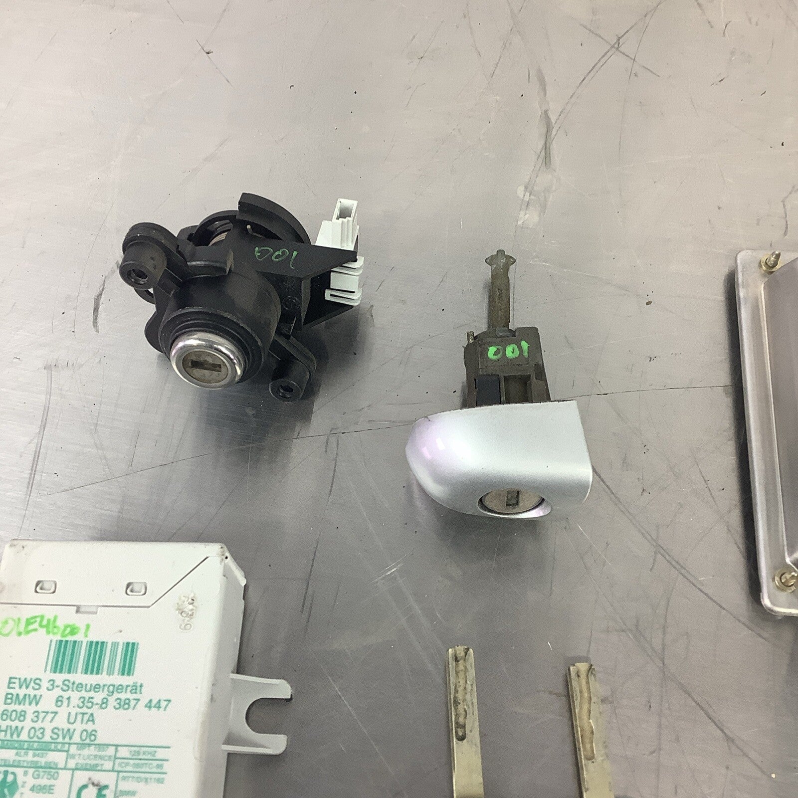 2000 BMW 328i E46 ECU KIT 7500255 MS42 TWO REMOTE KEYS Ignition Cylinder trunk