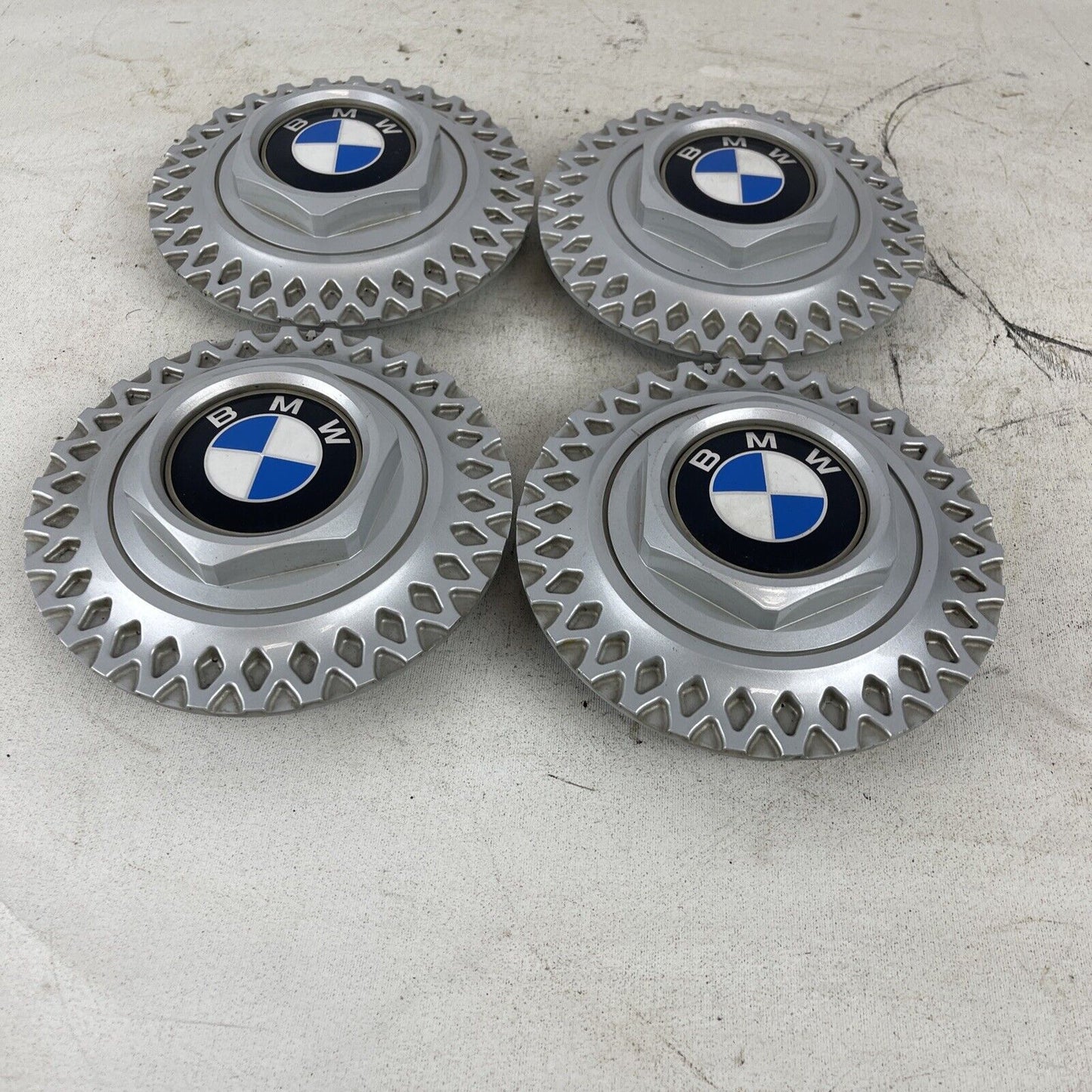 GENUINE BMW E36 ALLOY WHEEL HUB CENTER CAPS SET OF FOUR STYLE 17 1180777