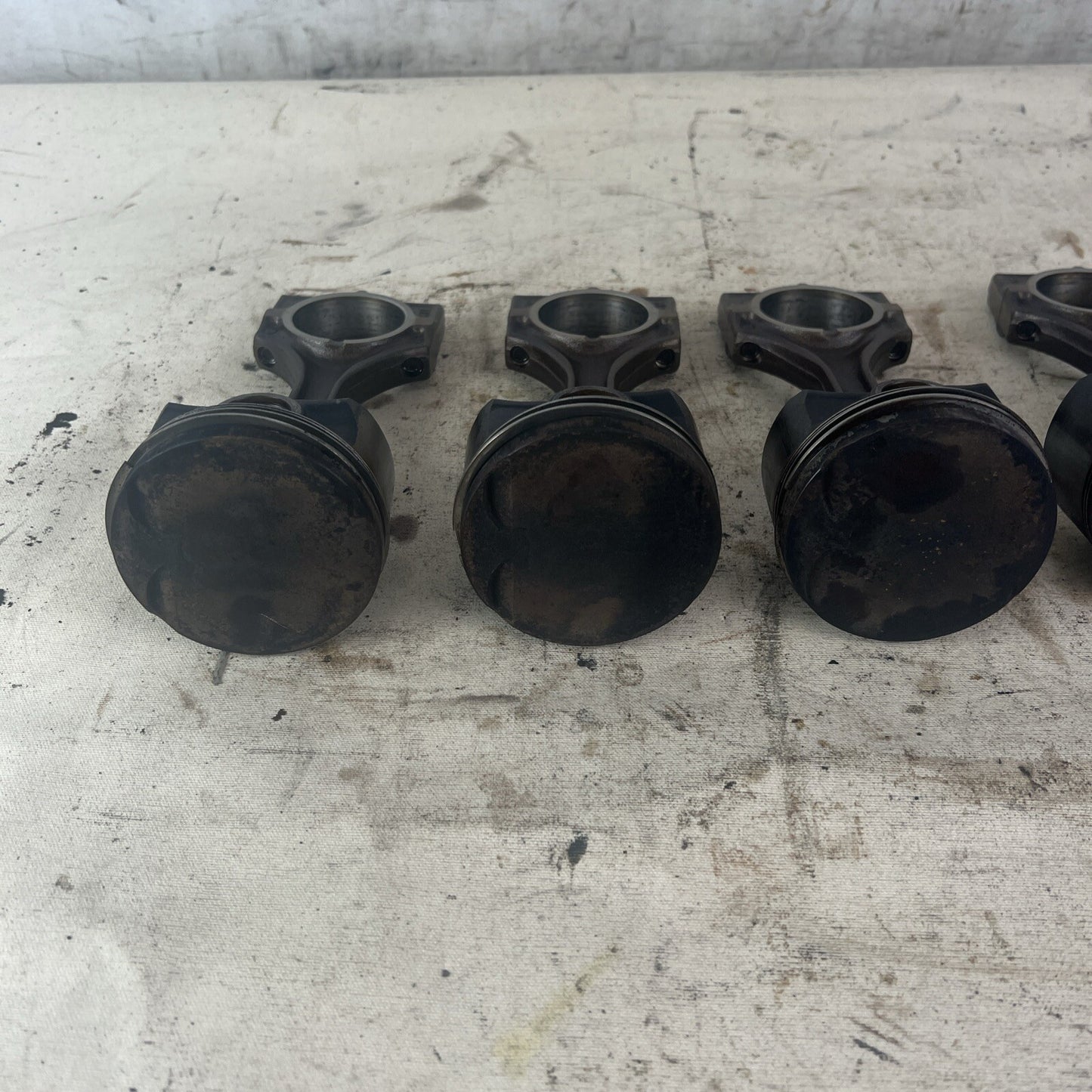 BMW E36 M52B28 Set of 6 Engine Pistons & Connecting Rods 2.8L #040