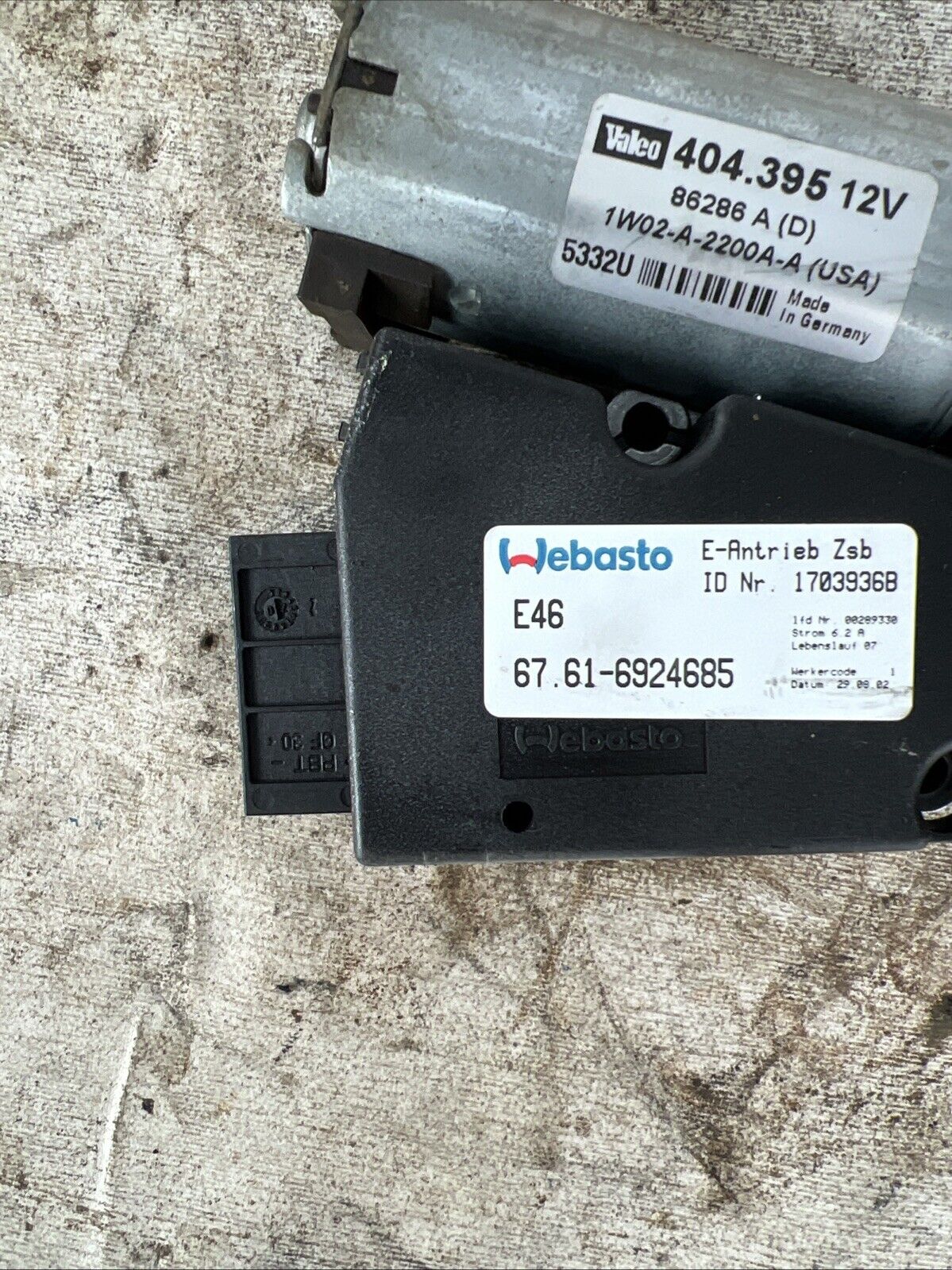 95-06 BMW E46 3/7 Series Power Sunroof Sliding Drive Motor Unit W/ Module OEM