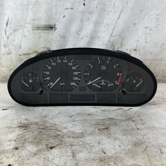 99- 05 BMW 325xi E46 INSTRUMENT CLUSTER GAUGES 6915249 MANUAL 248 k KPH