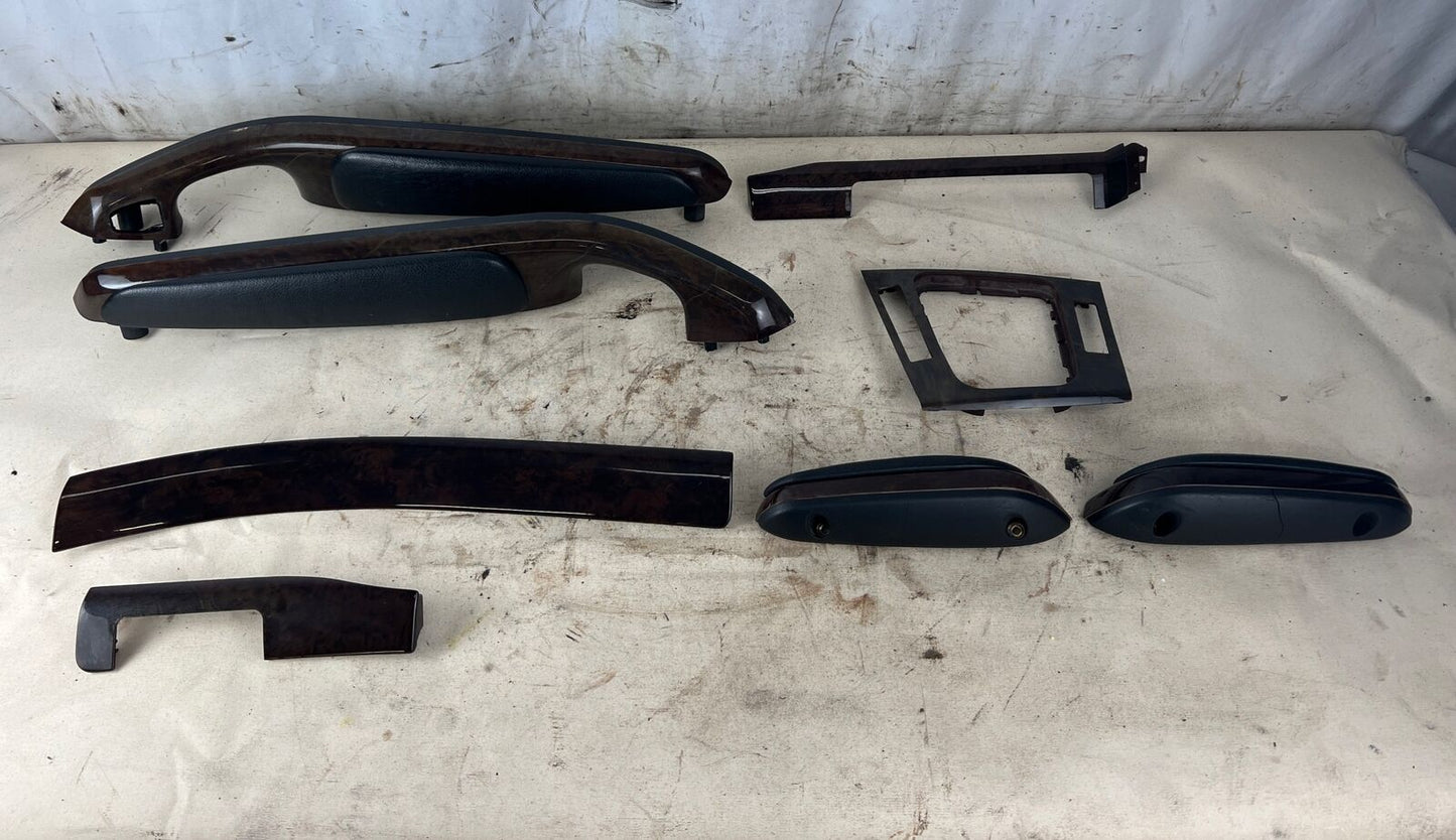 01-06 BMW E46 CONVERTIBLE INTERIOR TRIM BEZEL PANEL SET WOOD MYRTE OEM SEE PICS