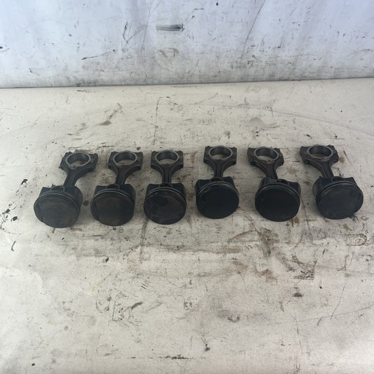 BMW E36 M52B28 Set of 6 Engine Pistons & Connecting Rods 2.8L #040