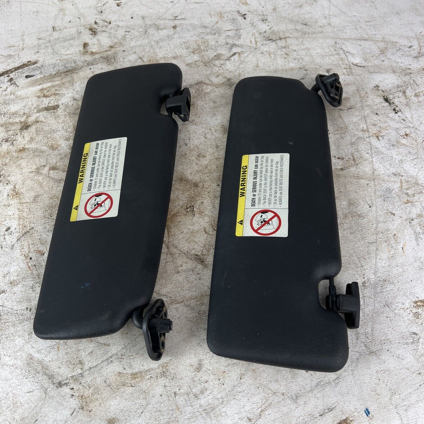 🥇01-06 BMW E46 3-SERIES CONVERTIBLE SET OF 2 FRONT LEFT & RIGHT SUN VISOR OEM