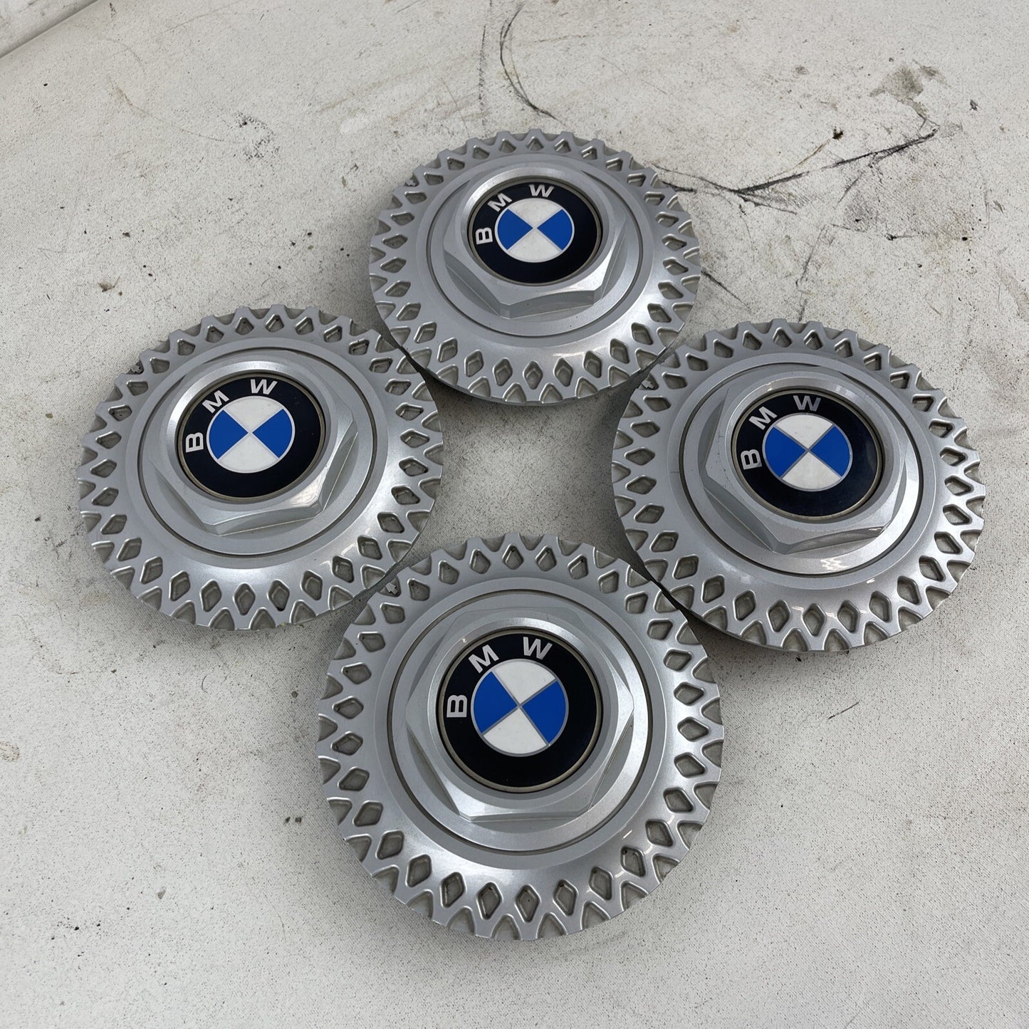 GENUINE BMW E36 ALLOY WHEEL HUB CENTER CAPS SET OF FOUR STYLE 17 1180777