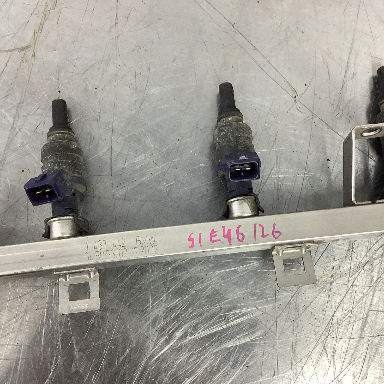 2001-05 BMW E46 330i 330ci E39 530i E53 X3 M54 ENGINE FUEL INJECTORS 1437442 #26