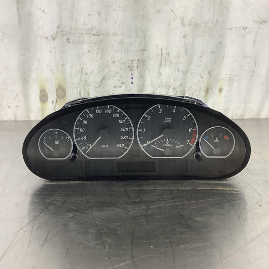 02-06 BMW E46 330Ci Coupe Instrument Gauge Cluster Manual OEM 118 K KPH