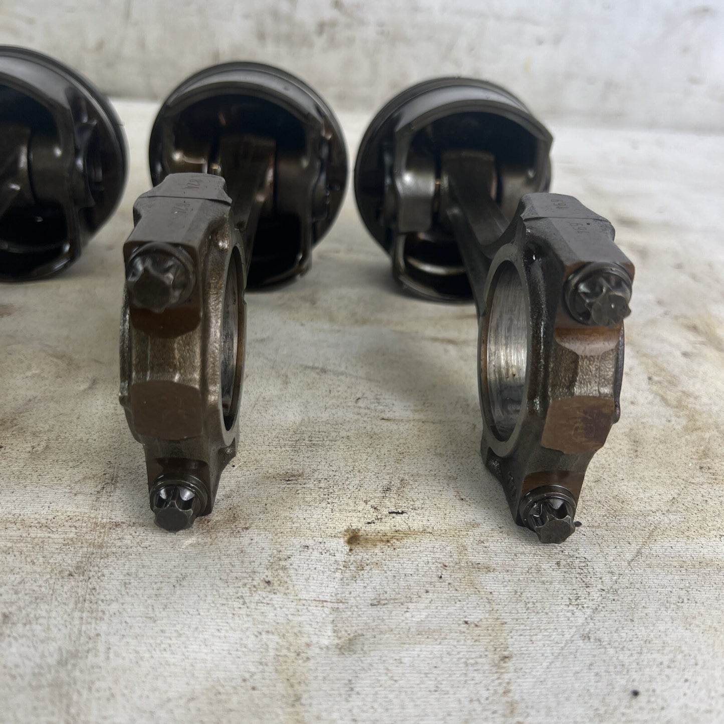 BMW E36 M52B28 Set of 6 Engine Pistons & Connecting Rods 2.8L #063