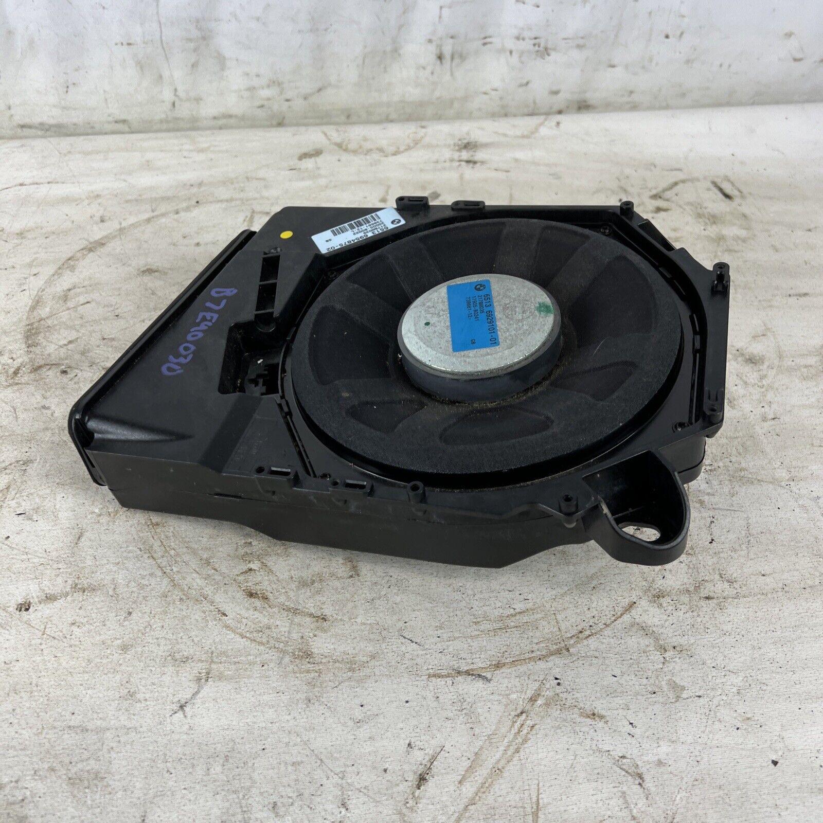 BMW FACTORY LEFT FRONT SUB WOOFER BOX AND SPEAKER OEM E60 E61 5 SERIES