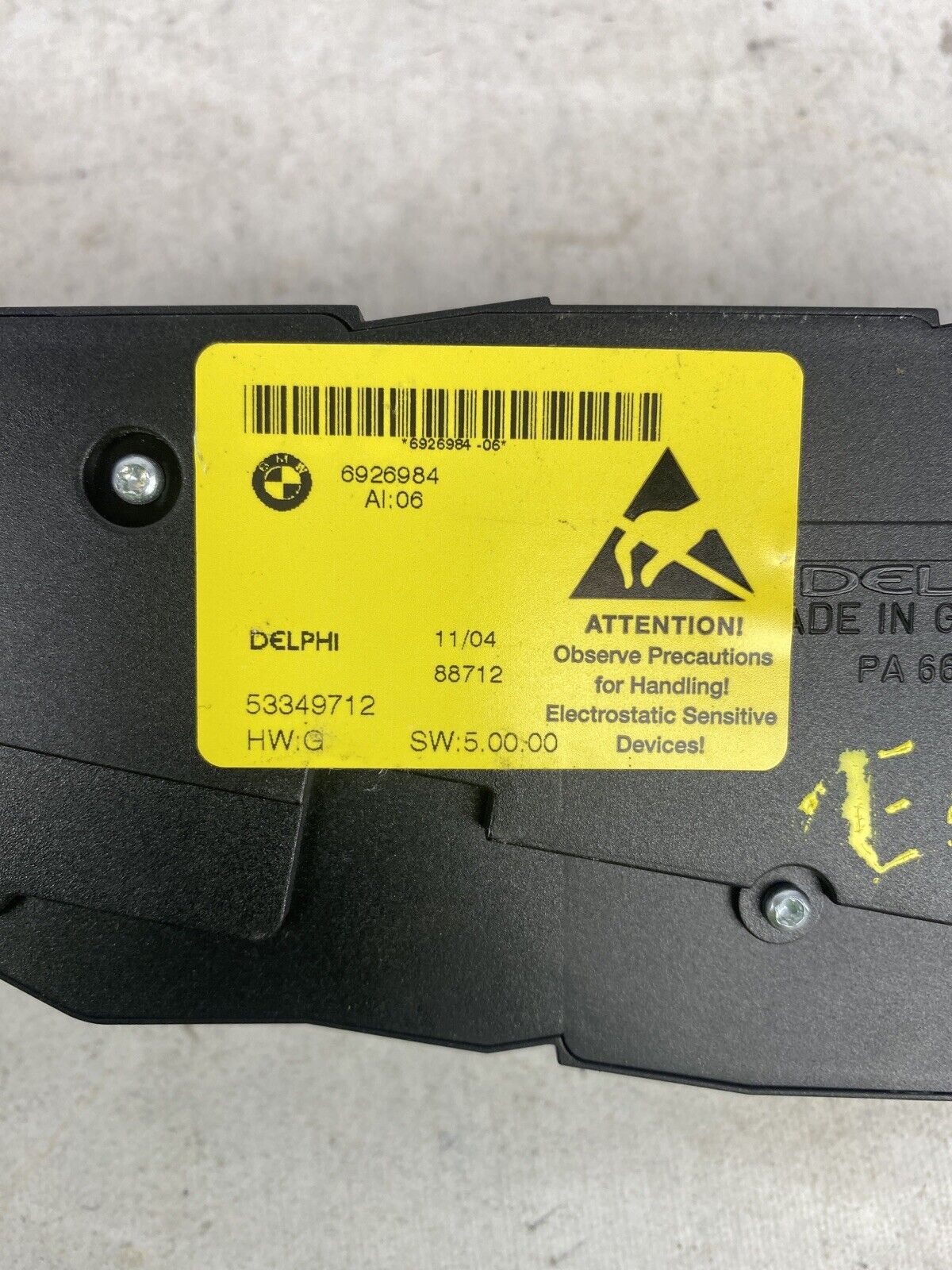 02-10 BMW E60 E61 E65 E66 525i 530i 745i FRONT SEAT CONTROL UNIT MODULE OEM