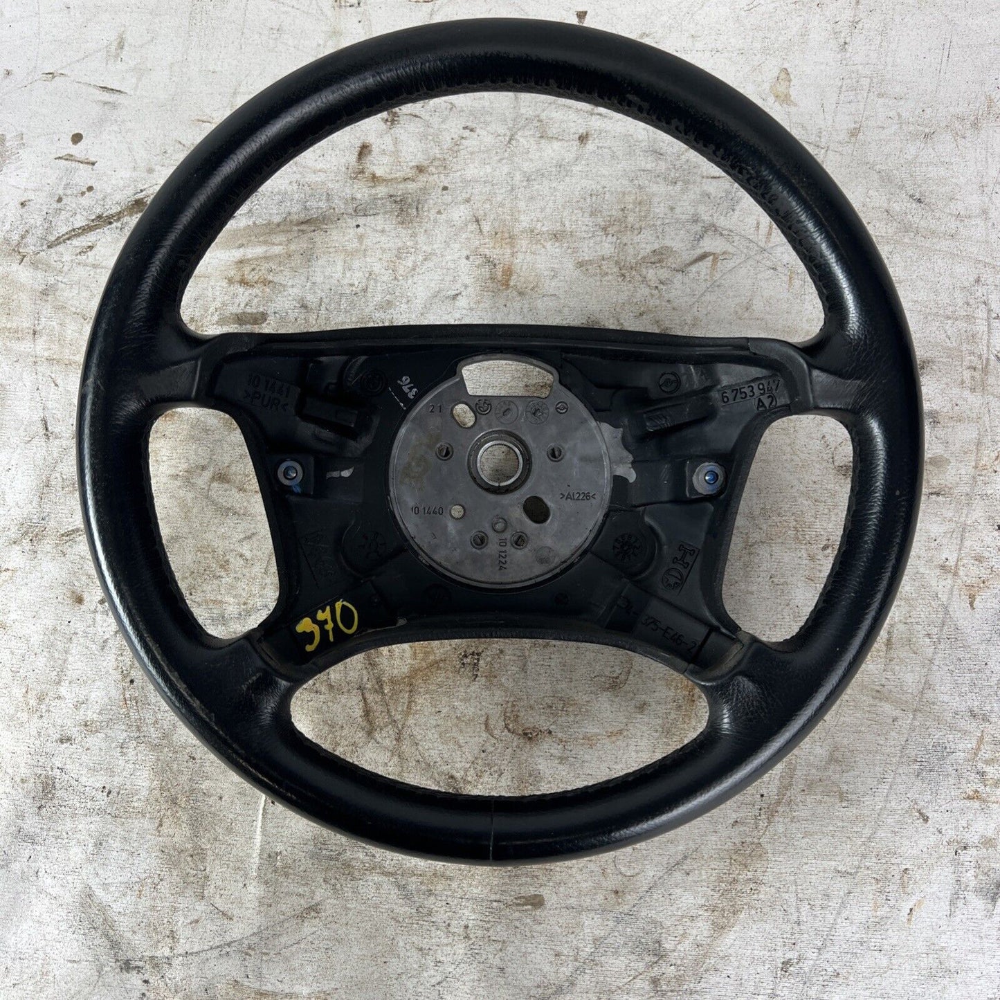 Driver Side Leather Steering Wheel 4 Spoke OEM BMW E46