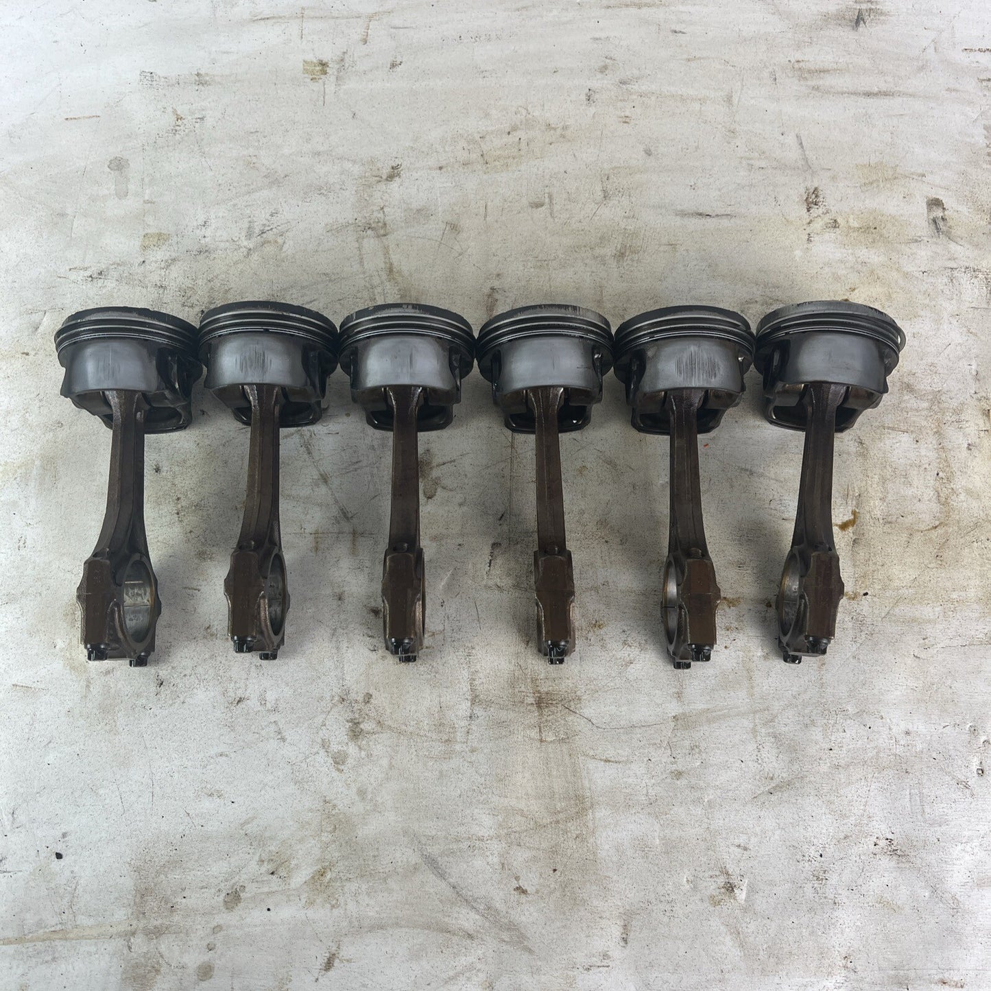 BMW E36 M52B28 Set of 6 Engine Pistons & Connecting Rods 2.8L #062