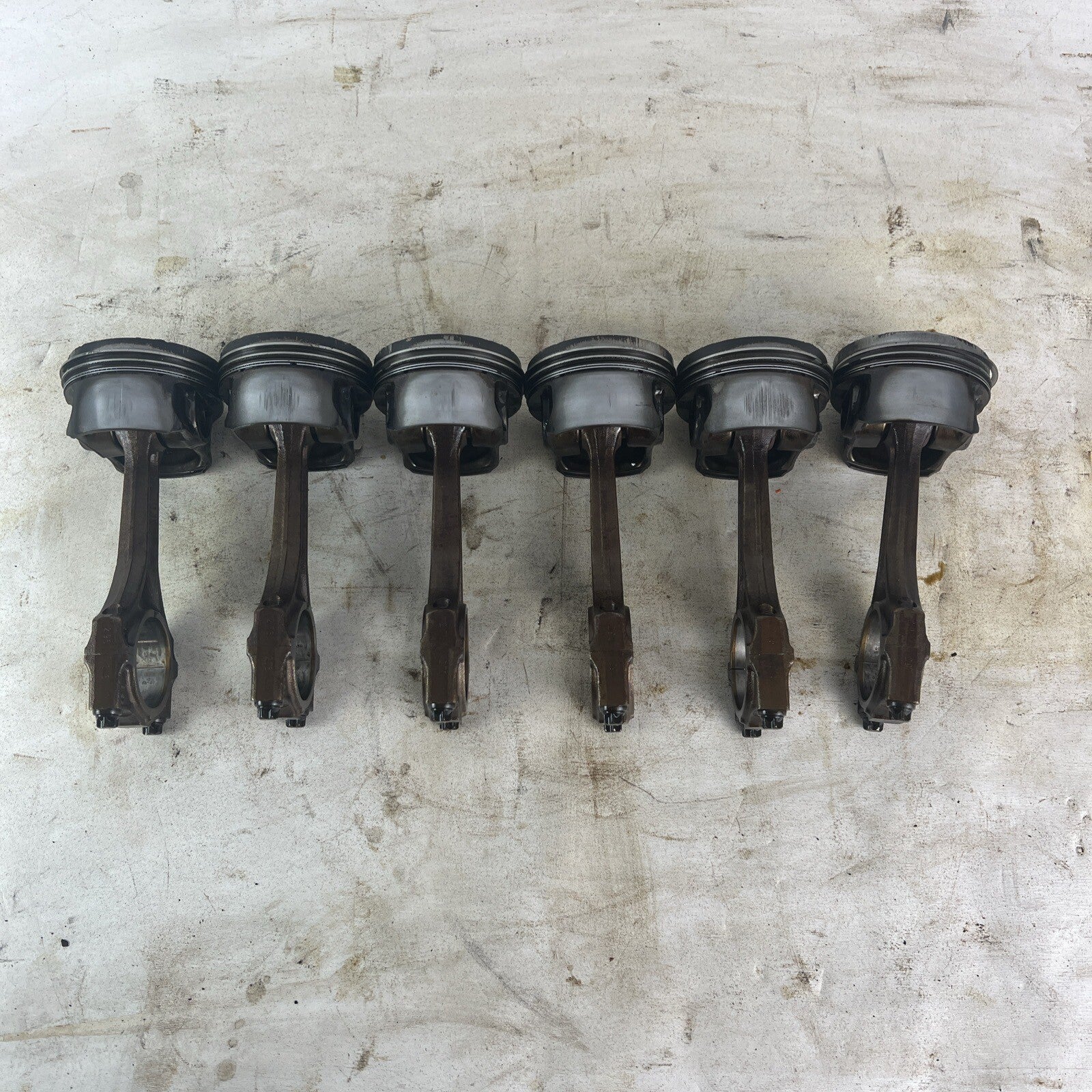 BMW E36 M52B28 Set of 6 Engine Pistons & Connecting Rods 2.8L #062