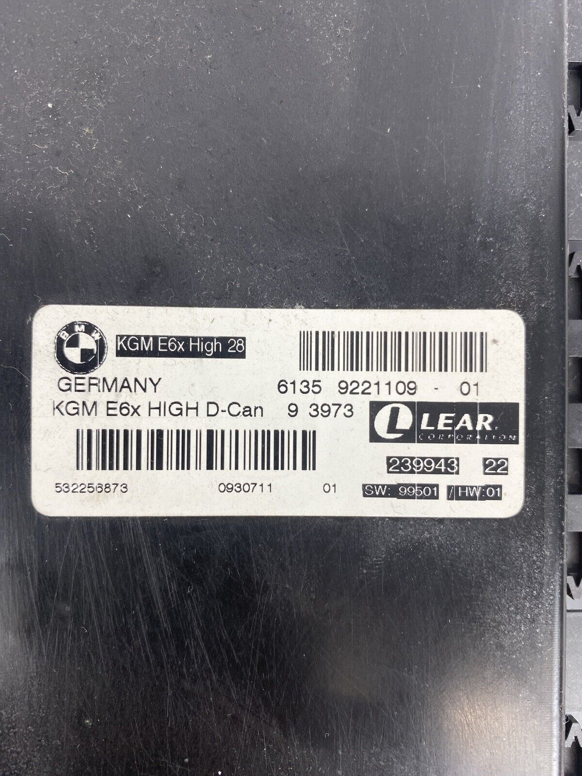 BMW E60 E61 E63 E64 5 6 SERIES KGM HIGH BODY GATEWAY MODULE PN 9221109