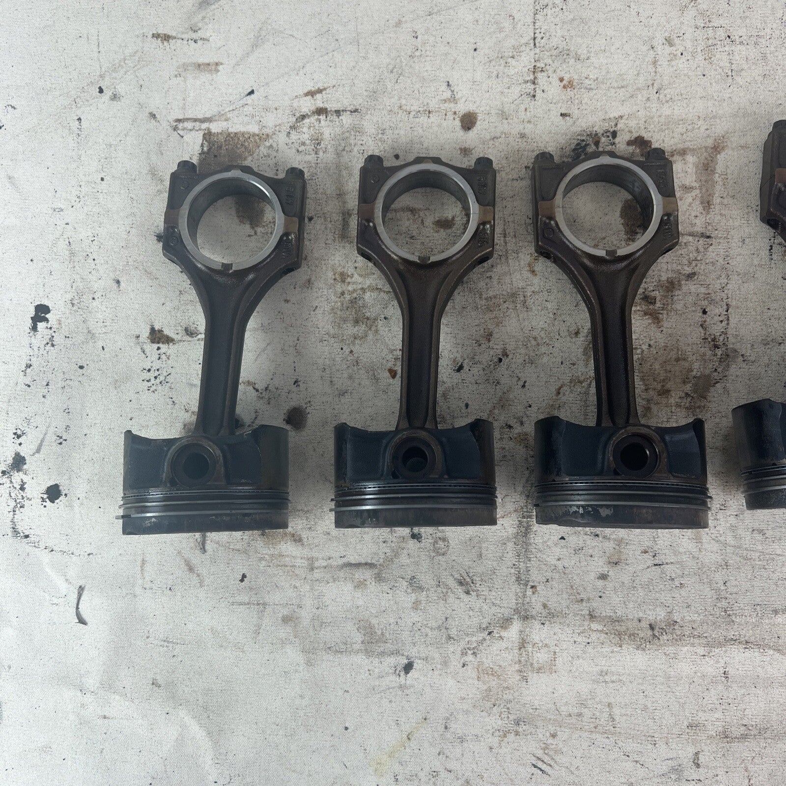 BMW E36 M52B28 Set of 6 Engine Pistons & Connecting Rods 2.8L #040