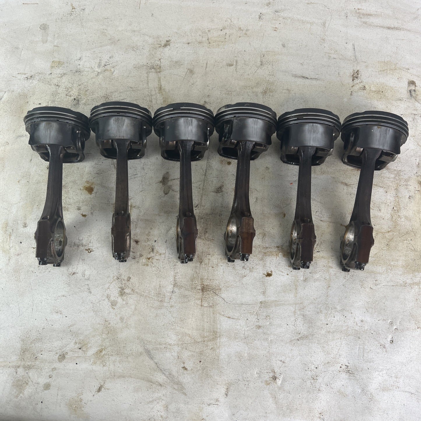 BMW E36 M52B28 Set of 6 Engine Pistons & Connecting Rods 2.8L #062