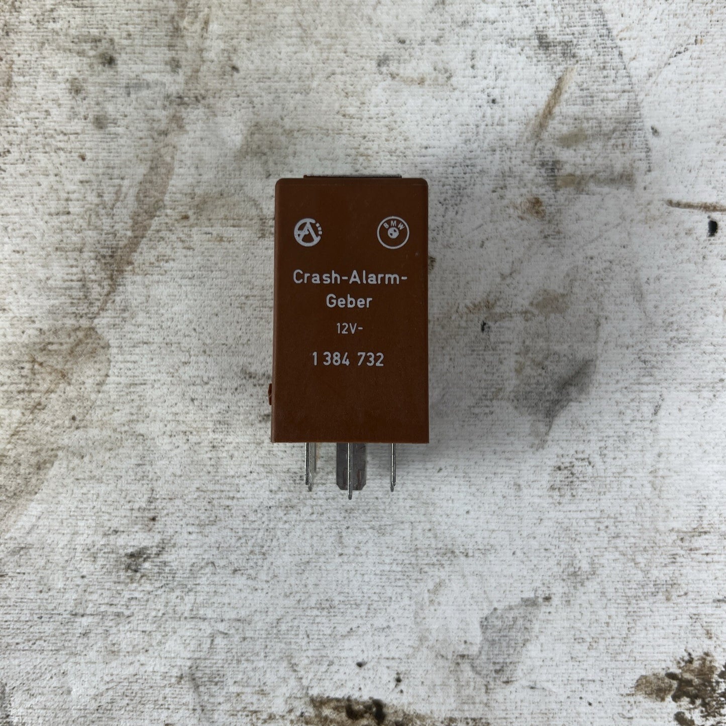 BMW E30 E32 E34 325 535 Crash Alarm Sensor Module Brown 1384732 OEM F1