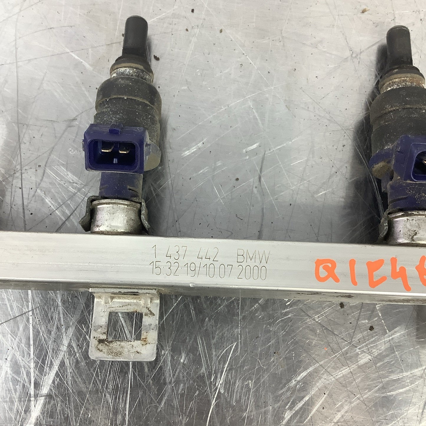 BMW E46 E39 Fuel Rail w Injectors Blue Top 3.0L M54 OEM 01-05 330i 330ci 330xi