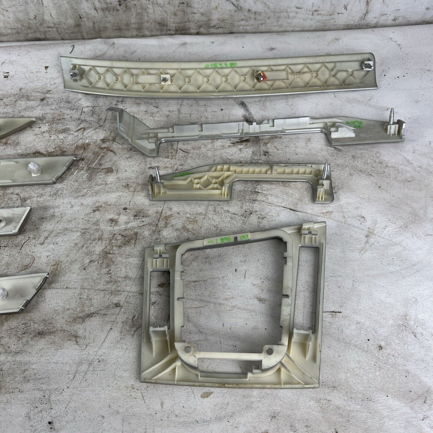 BMW 3 E46 Silver Interior Trim Center Console Panel Moldings LHD Set - OEM!