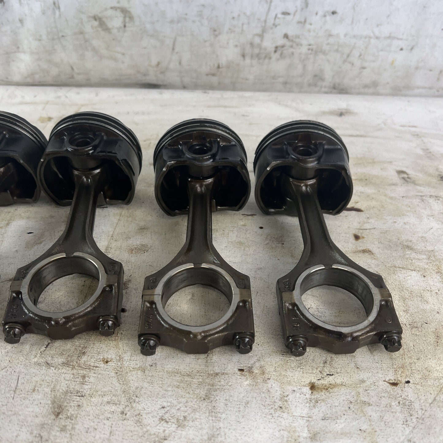 BMW E36 M52B28 Set of 6 Engine Pistons & Connecting Rods 2.8L #063