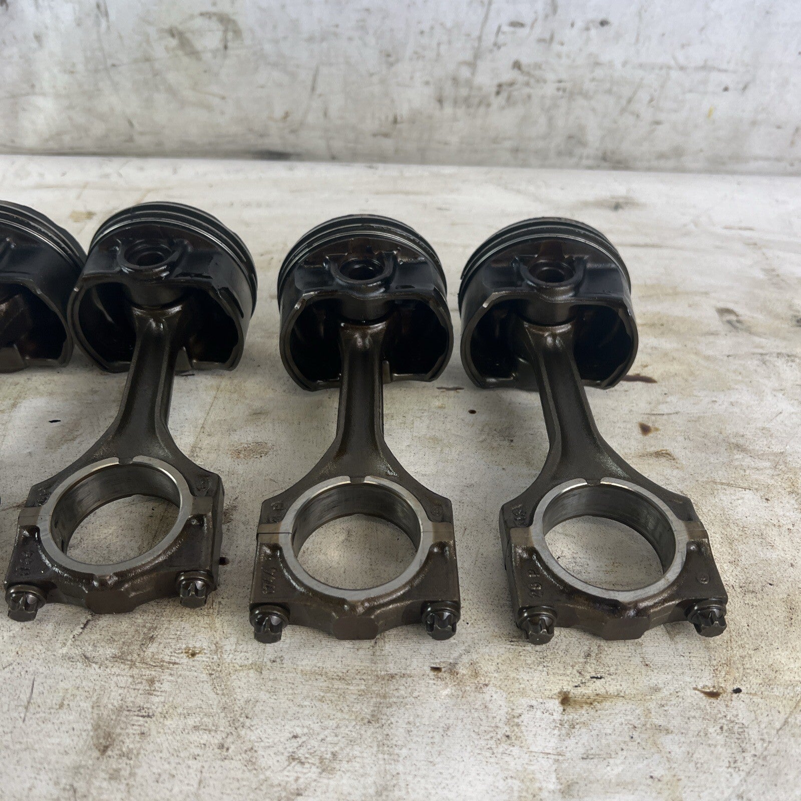 BMW E36 M52B28 Set of 6 Engine Pistons & Connecting Rods 2.8L #063