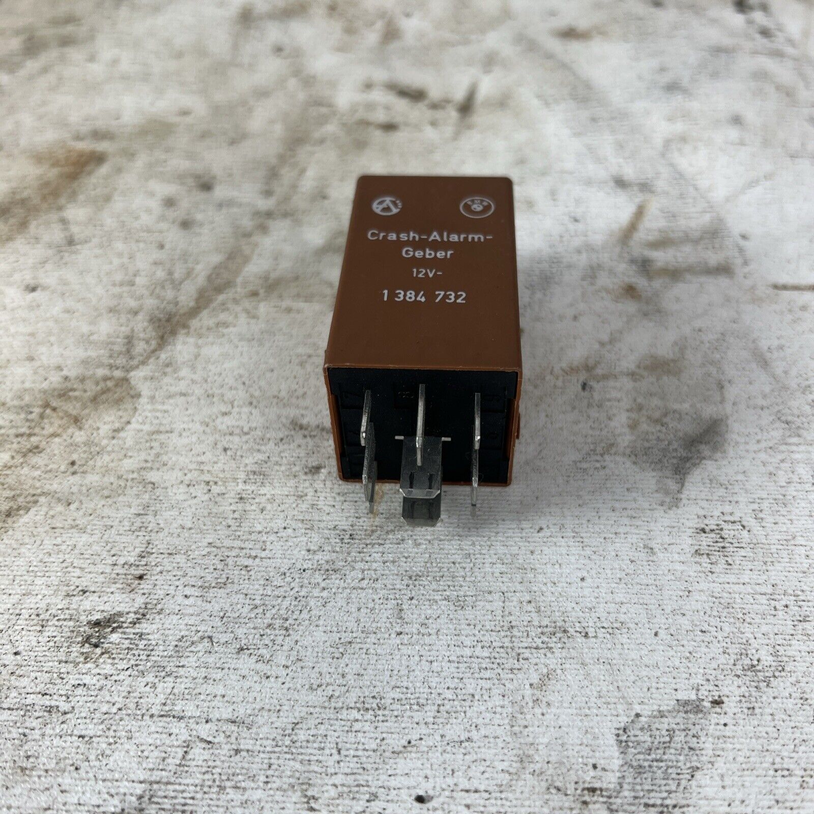 BMW E30 E32 E34 325 535 Crash Alarm Sensor Module Brown 1384732 OEM F1