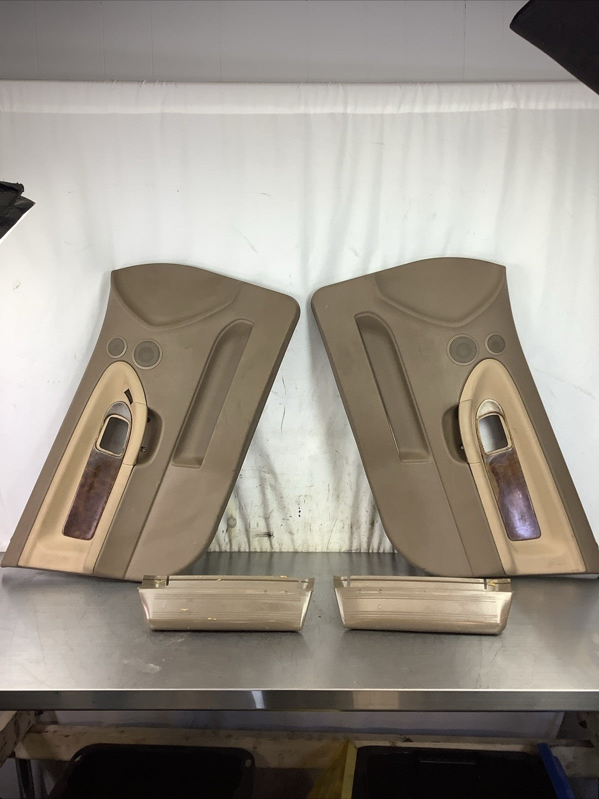 BMW E36 Tan 3-Series Sedan 4 Door Front Set Door Panel Trim 323 325 328 M3 WOOD