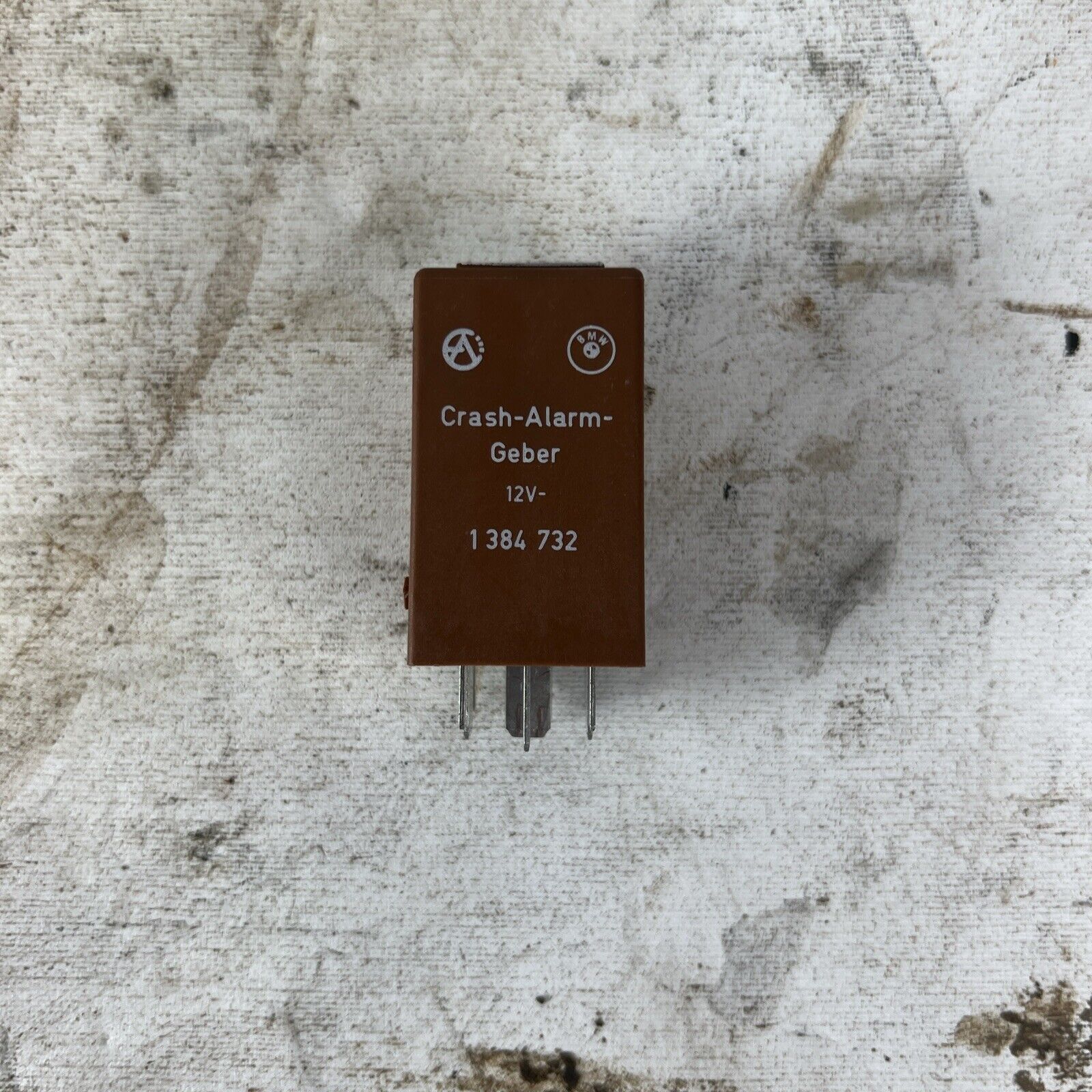 BMW E30 E32 E34 325 535 Crash Alarm Sensor Module Brown 1384732 OEM F1