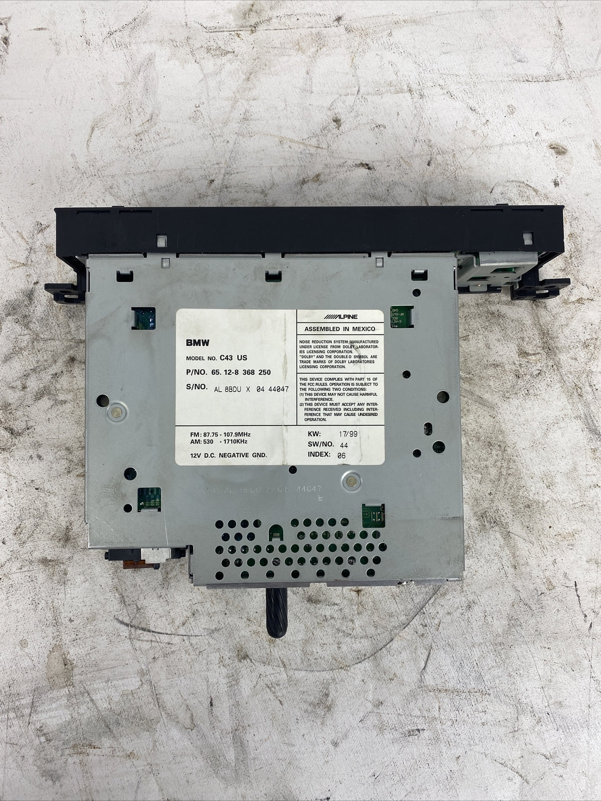 Audio Equipment Radio Am-fm-cassette Fits 99-00 BMW 323i E46 OEM