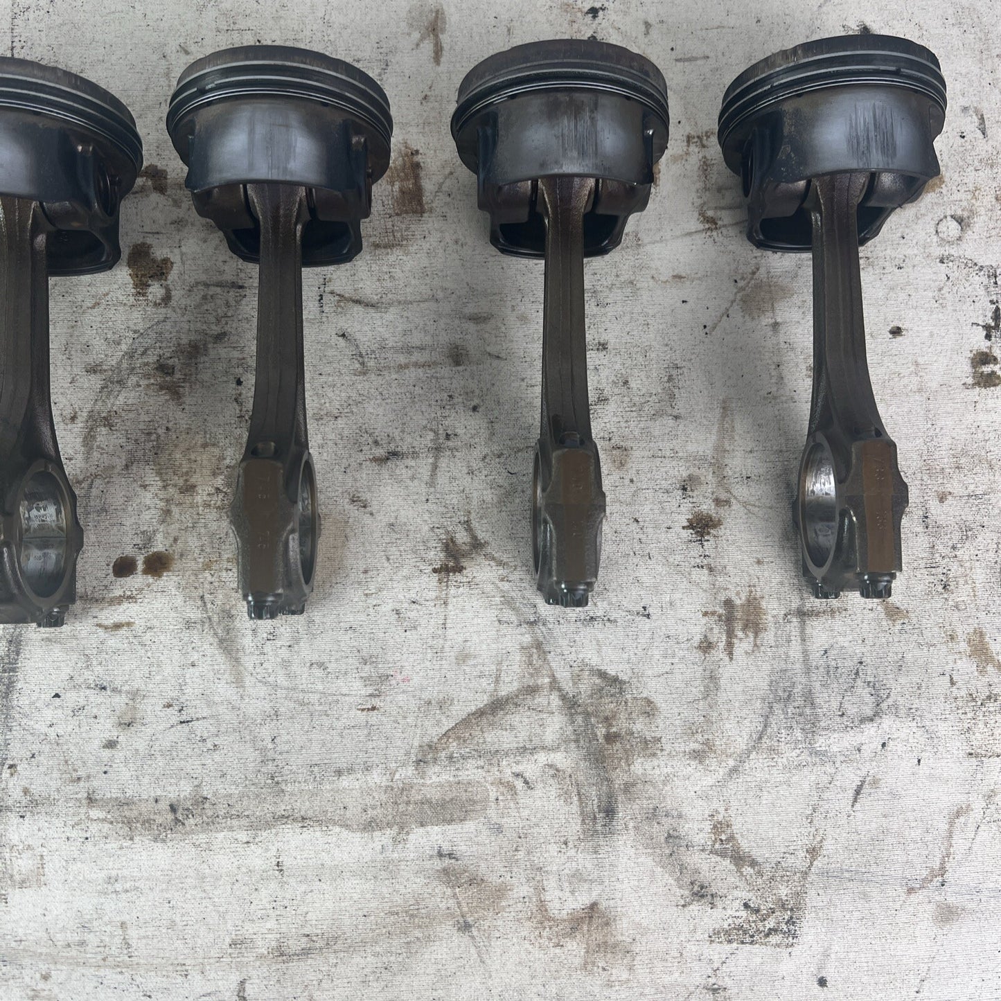 BMW E36 M52B28 Set of 6 Engine Pistons & Connecting Rods 2.8L #040