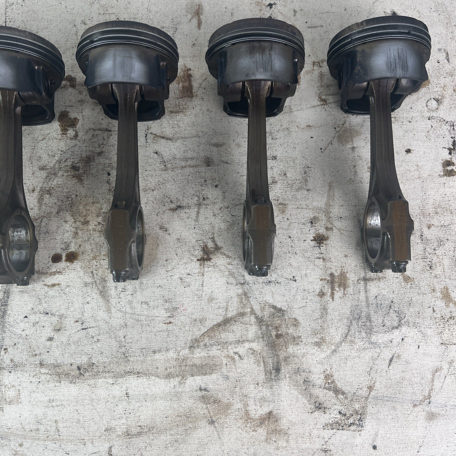 BMW E36 M52B28 Set of 6 Engine Pistons & Connecting Rods 2.8L #040