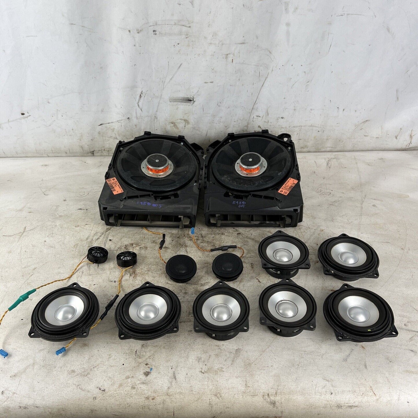 06-13 BMW E92 E93 3 SERIES LOGIC 7 SUBWOOFER SPEAKER TWEETER SET OEM