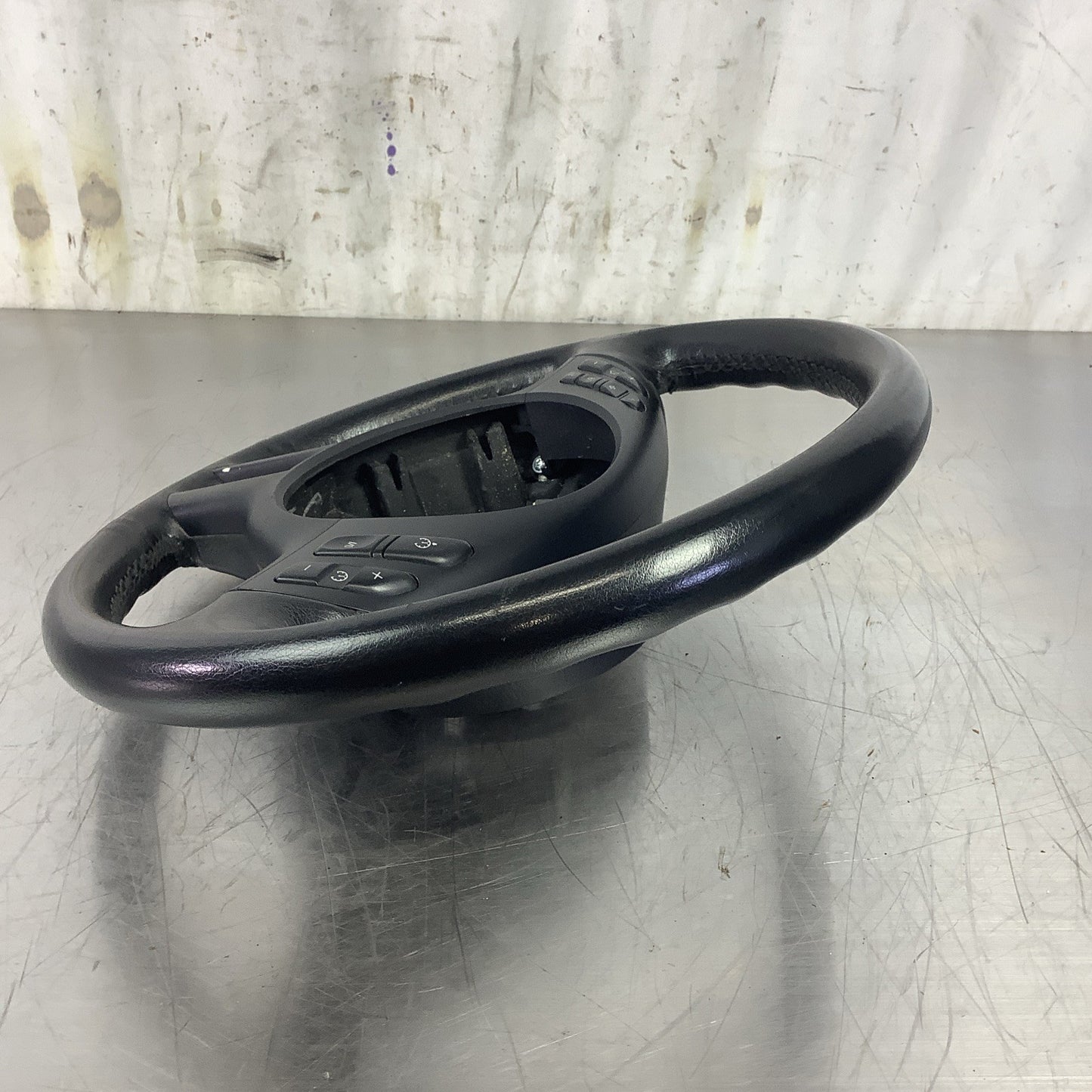 BMW E46 325Ci 330i OEM Sport 3 Spoke Multi Function Steering Wheel Black Leather
