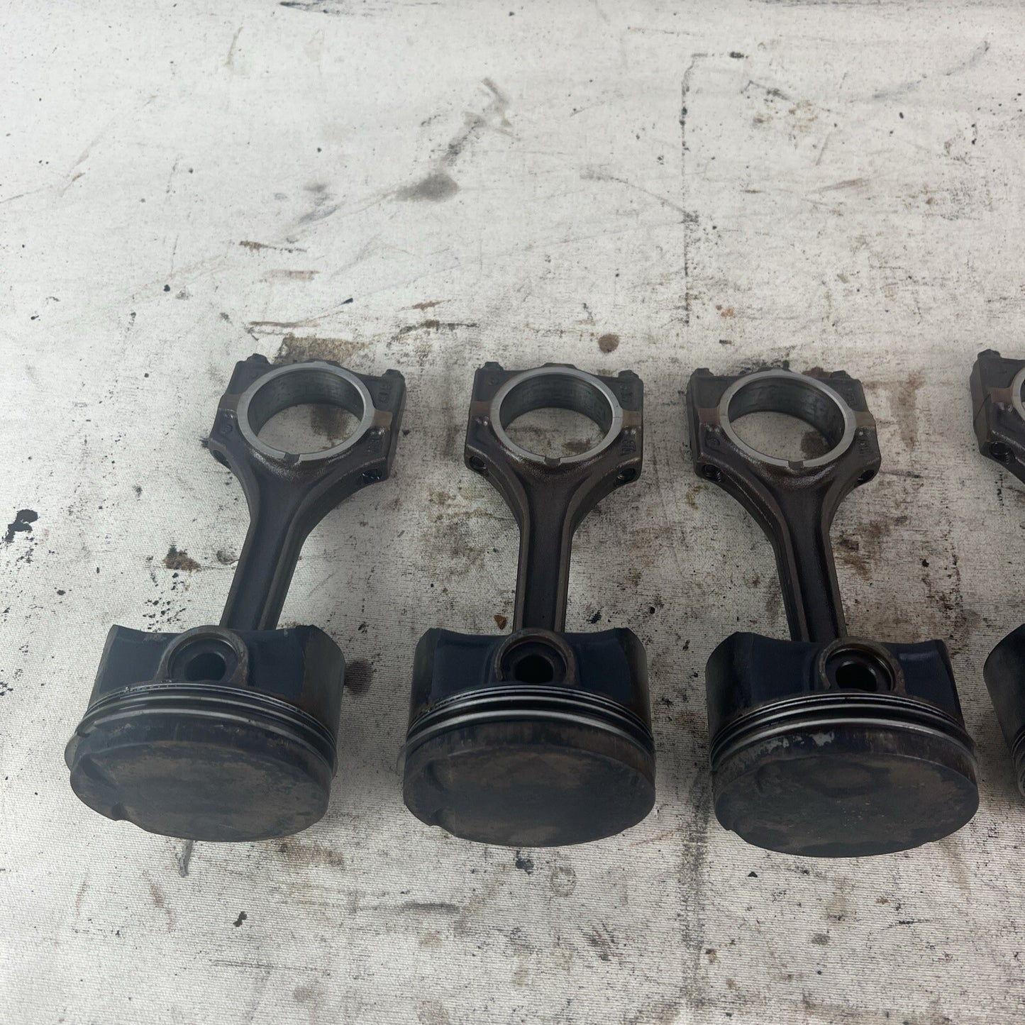 BMW E36 M52B28 Set of 6 Engine Pistons & Connecting Rods 2.8L #040