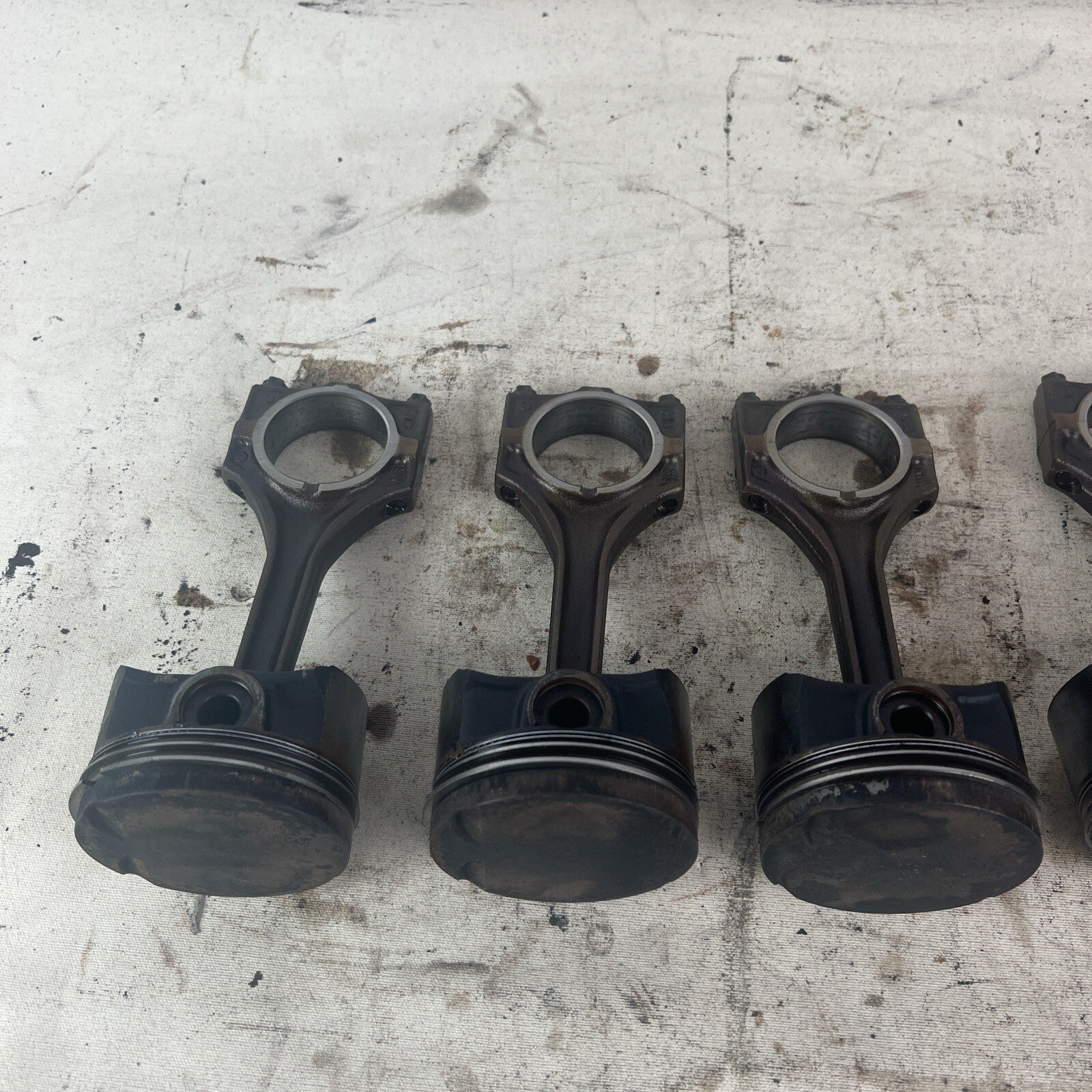 BMW E36 M52B28 Set of 6 Engine Pistons & Connecting Rods 2.8L #040