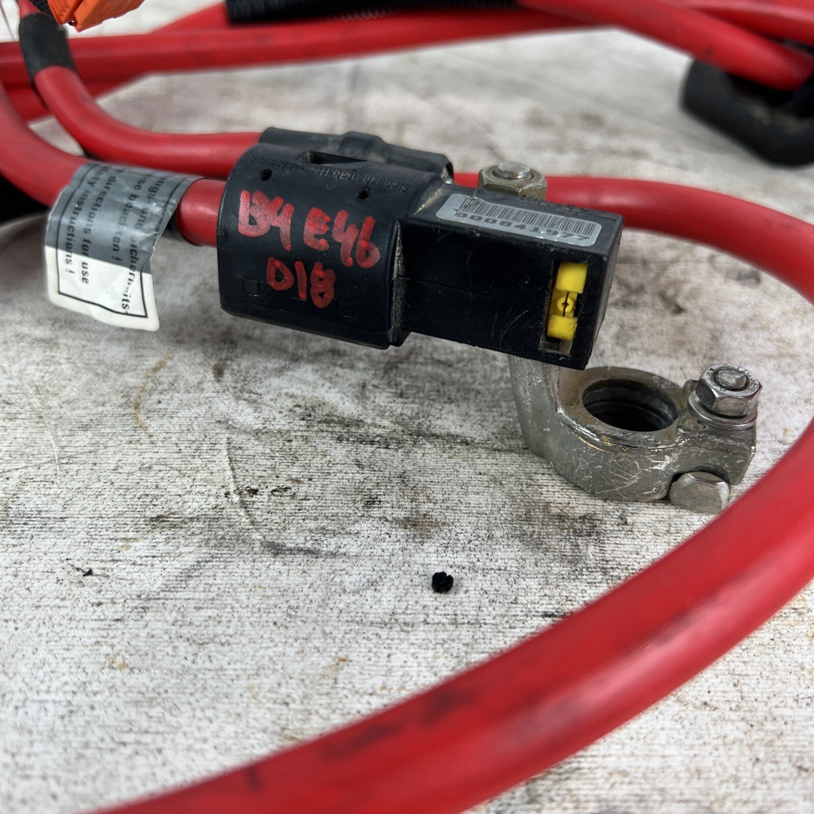 01-06 BMW 330CI 325CI POSITIVE BATTERY TERMINAL CABLE OEM  UNCUT #018