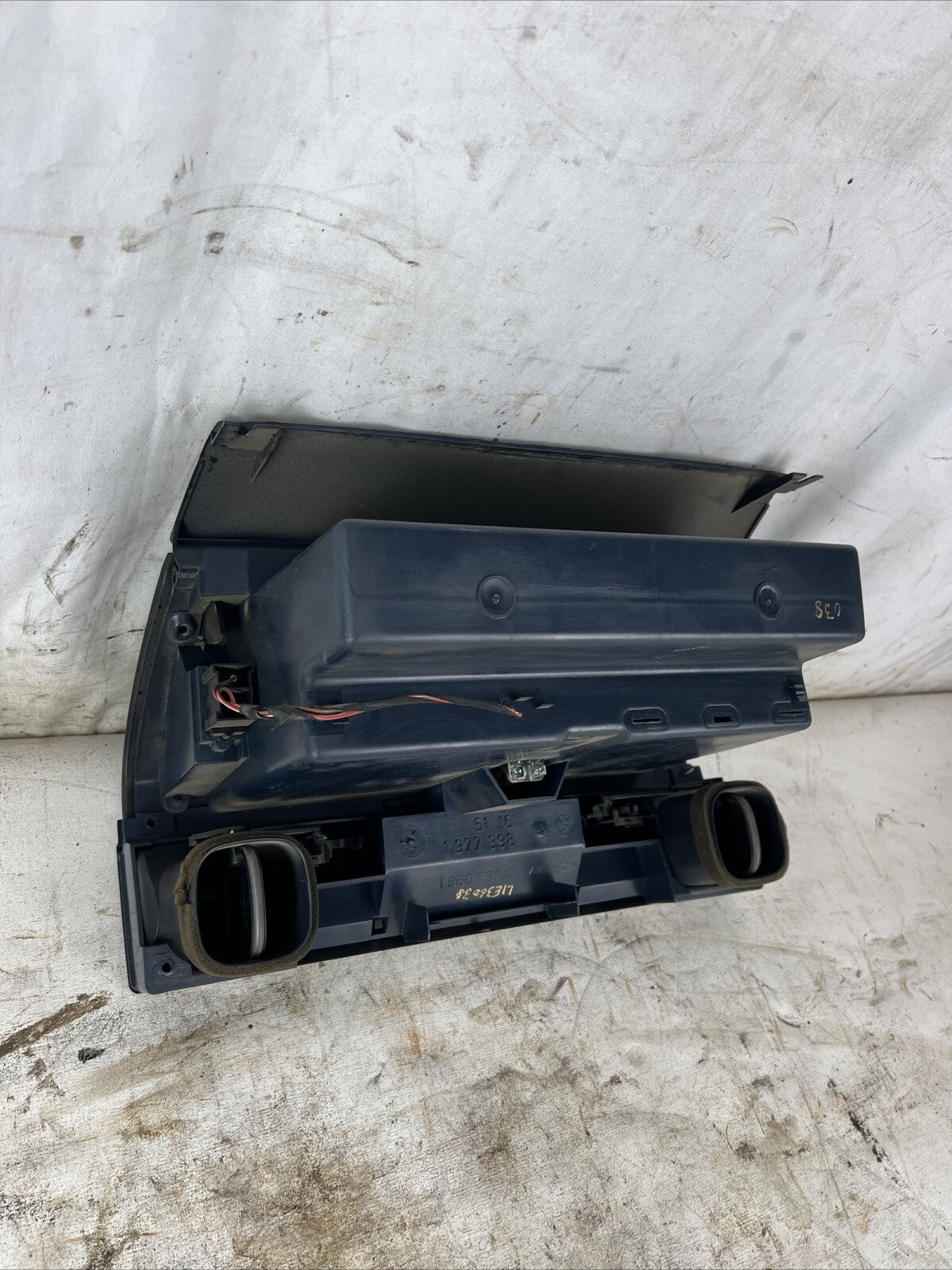 BLUE BMW e36 sedan coupe glove box compartment storage 91-93 1977398 With Vents