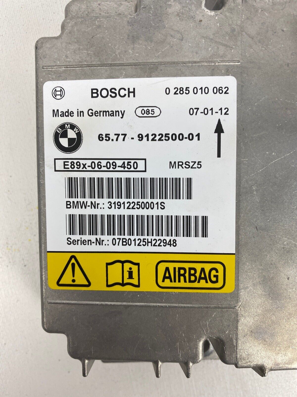 2007-2011 BMW E90 SEDAN SAFETY SRS AIRBAG COMPUTER CONTROL MODULE UNIT OEM