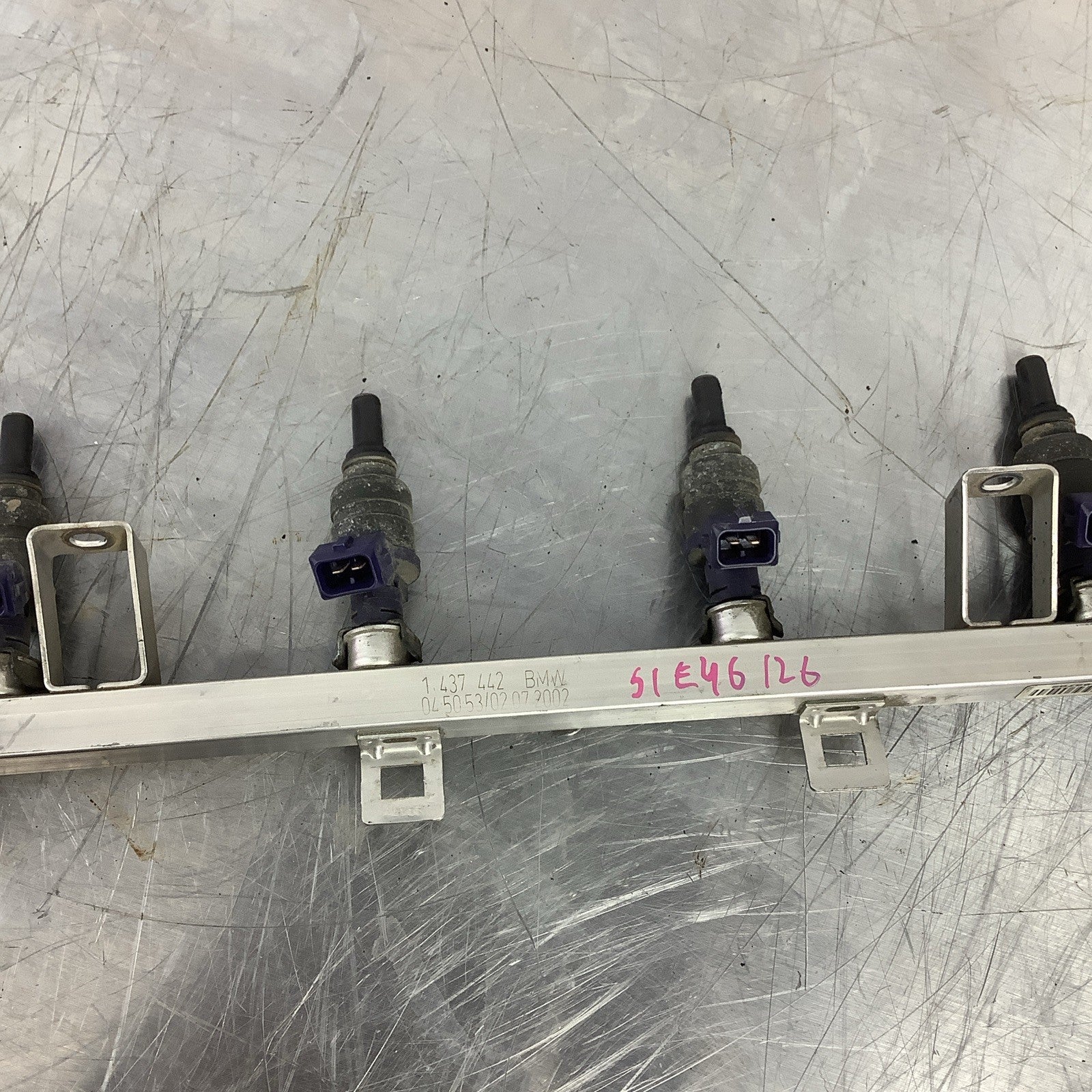 2001-05 BMW E46 330i 330ci E39 530i E53 X3 M54 ENGINE FUEL INJECTORS 1437442 #26