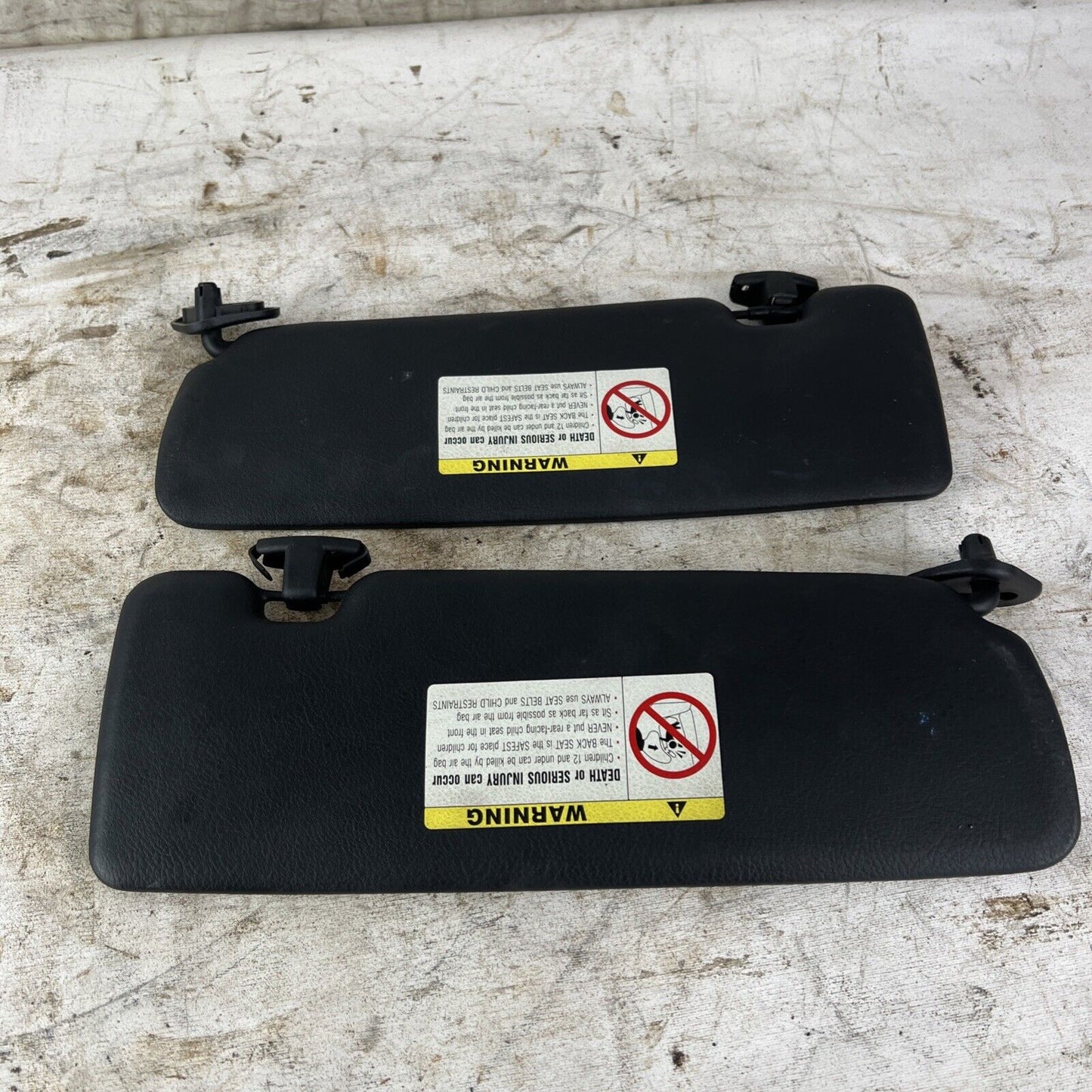 🥇01-06 BMW E46 3-SERIES CONVERTIBLE SET OF 2 FRONT LEFT & RIGHT SUN VISOR OEM