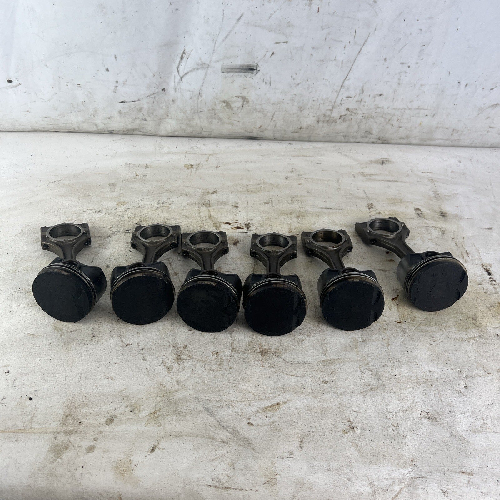 BMW E36 M52B28 Set of 6 Engine Pistons & Connecting Rods 2.8L #063